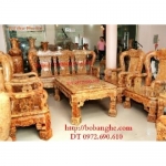 Bộ bàn ghế gỗ nu Kiểu Quốc vai 12 MS QTN03